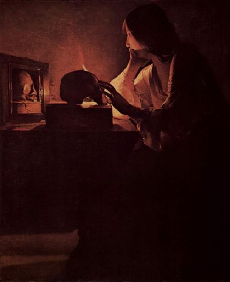 Georges de La Tour Bubende Maria Magdalena oil painting picture